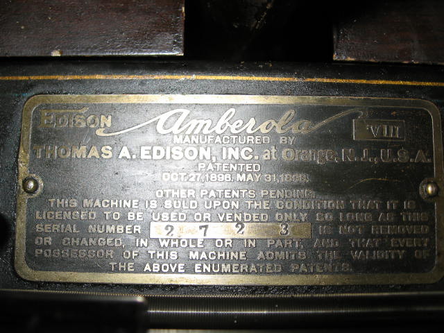 Edison Amberola VIII Cylinder Phonograph Record Player 9