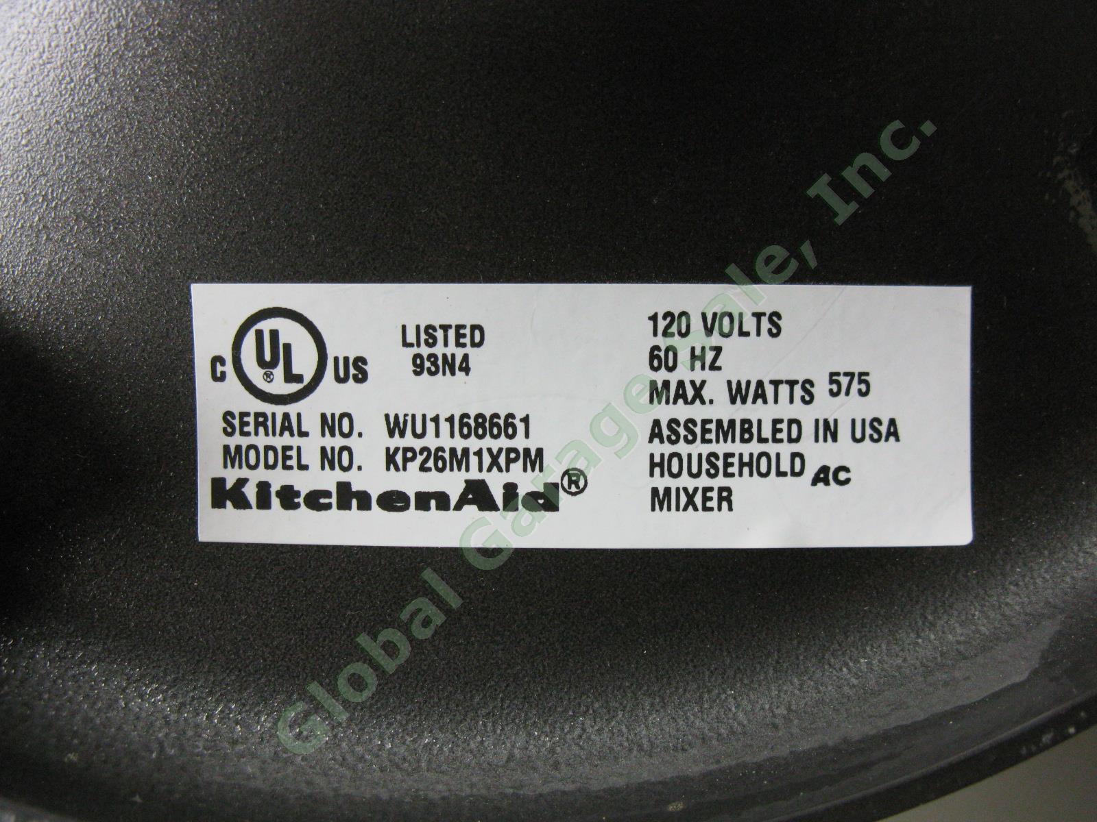 KitchenAid KP26M1XPM Professional 600 6-Quart QT Pearl Metallic Stand Mixer Lot 7