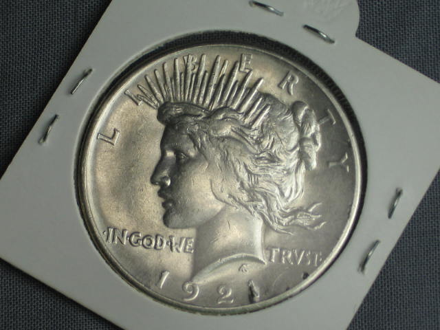 Rare 1921 P Silver Peace Dollar High Relief Coin NR