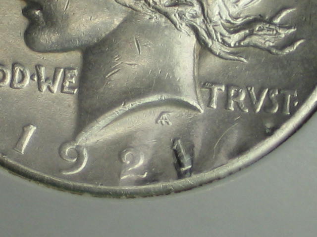 Rare 1921 P Silver Peace Dollar High Relief Coin NR 1