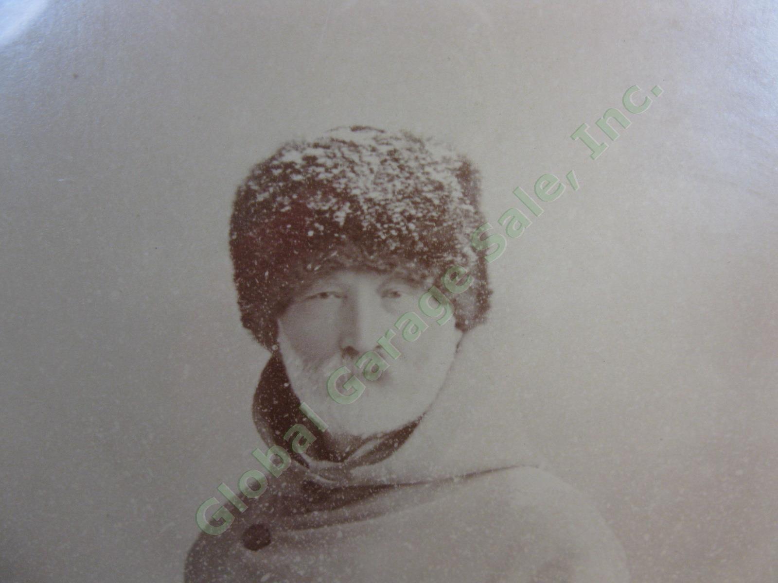 Antique 1800s William Notman 10"x14" Bearded Man Winter Portrait Photo Canada NR 2