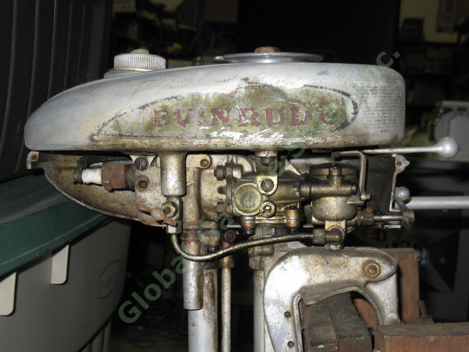 Rare Vtg 1930s 1940s Ole Evinrude Elto Ranger Outboard Gas Boat Motor Untested 6