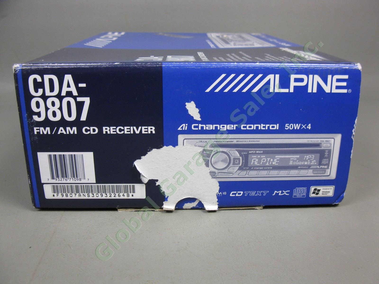 Alpine CDA9807 In Dash FM AM XM MP3 CD Receiver Bass Engine Car Stereo Head Unit 1