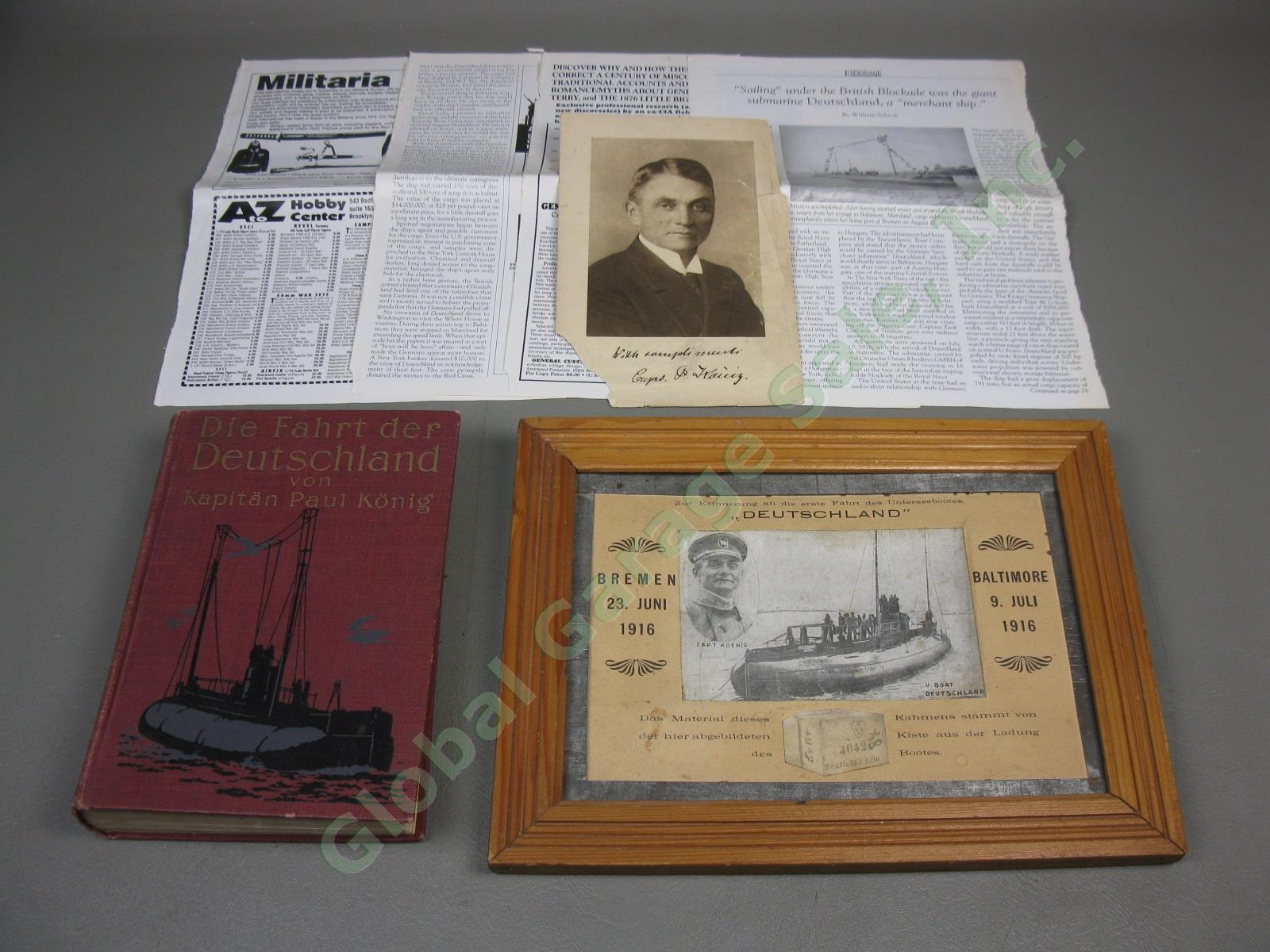 WWI 1916 Voyages Of The Deutschland German Submarine U Boat Book Postcard ++ Lot