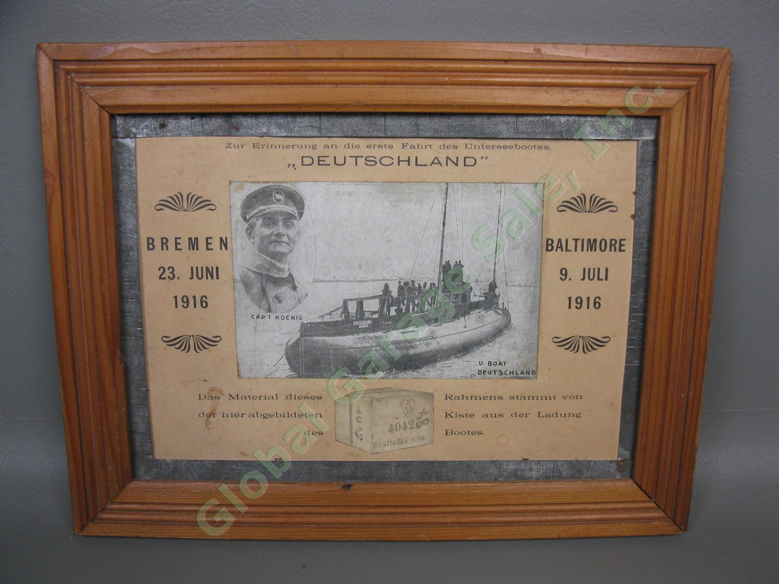 WWI 1916 Voyages Of The Deutschland German Submarine U Boat Book Postcard ++ Lot 1