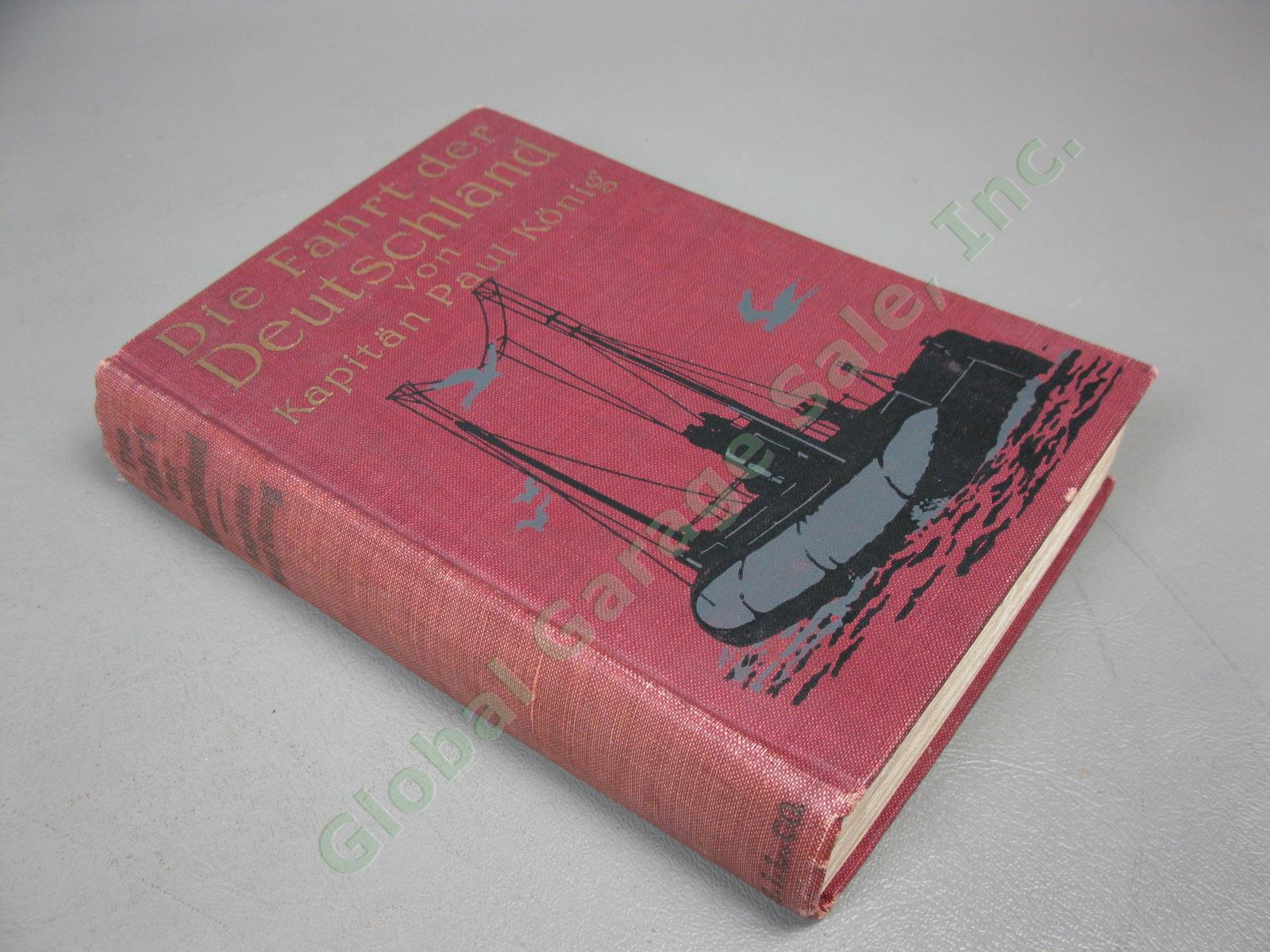 WWI 1916 Voyages Of The Deutschland German Submarine U Boat Book Postcard ++ Lot 5