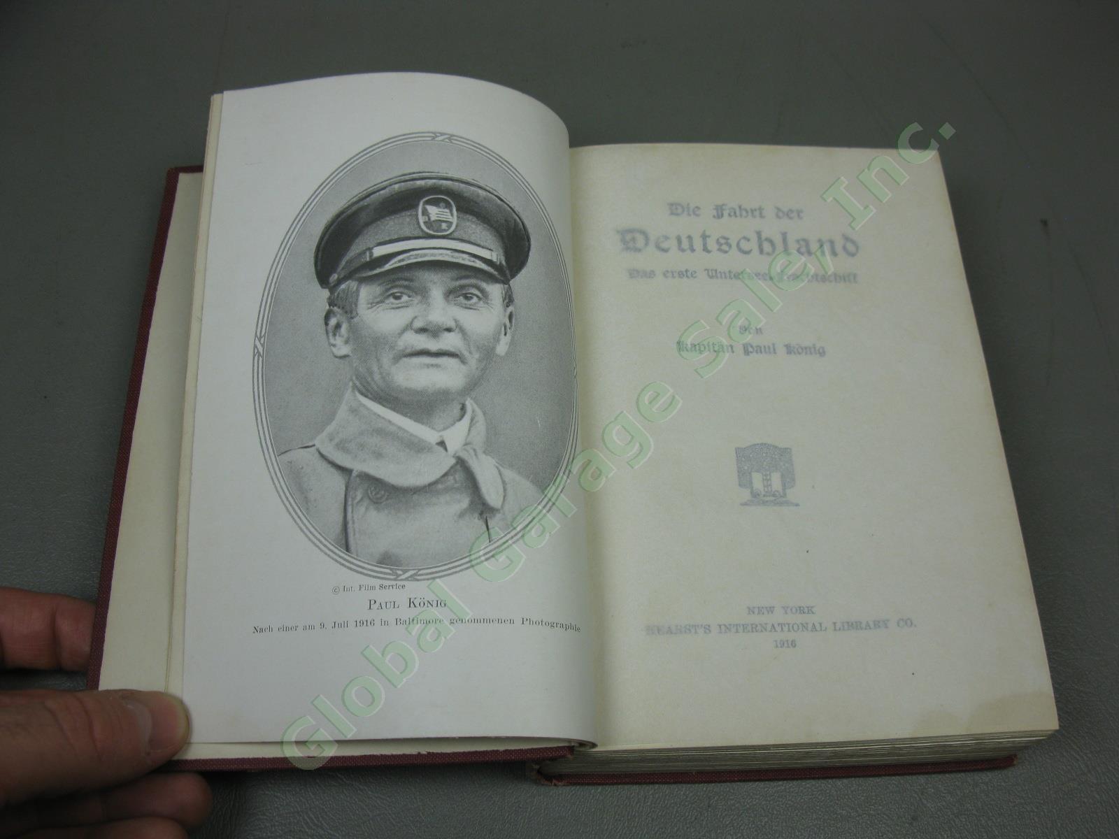 WWI 1916 Voyages Of The Deutschland German Submarine U Boat Book Postcard ++ Lot 7