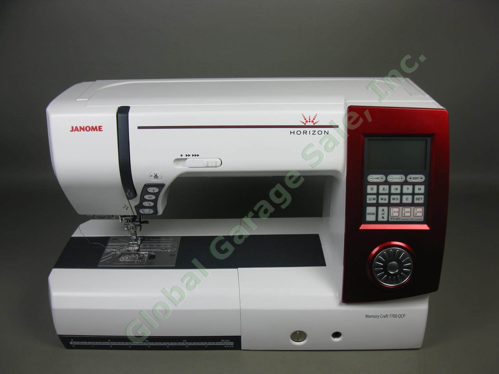 Janome Horizon Memory Craft MC 7700 QCP Sewing Machine Bundle Lot 1 Owner EUC NR 2