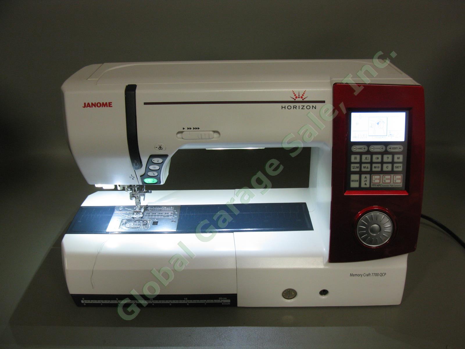 Janome Horizon Memory Craft MC 7700 QCP Sewing Machine Bundle Lot 1 Owner EUC NR 4