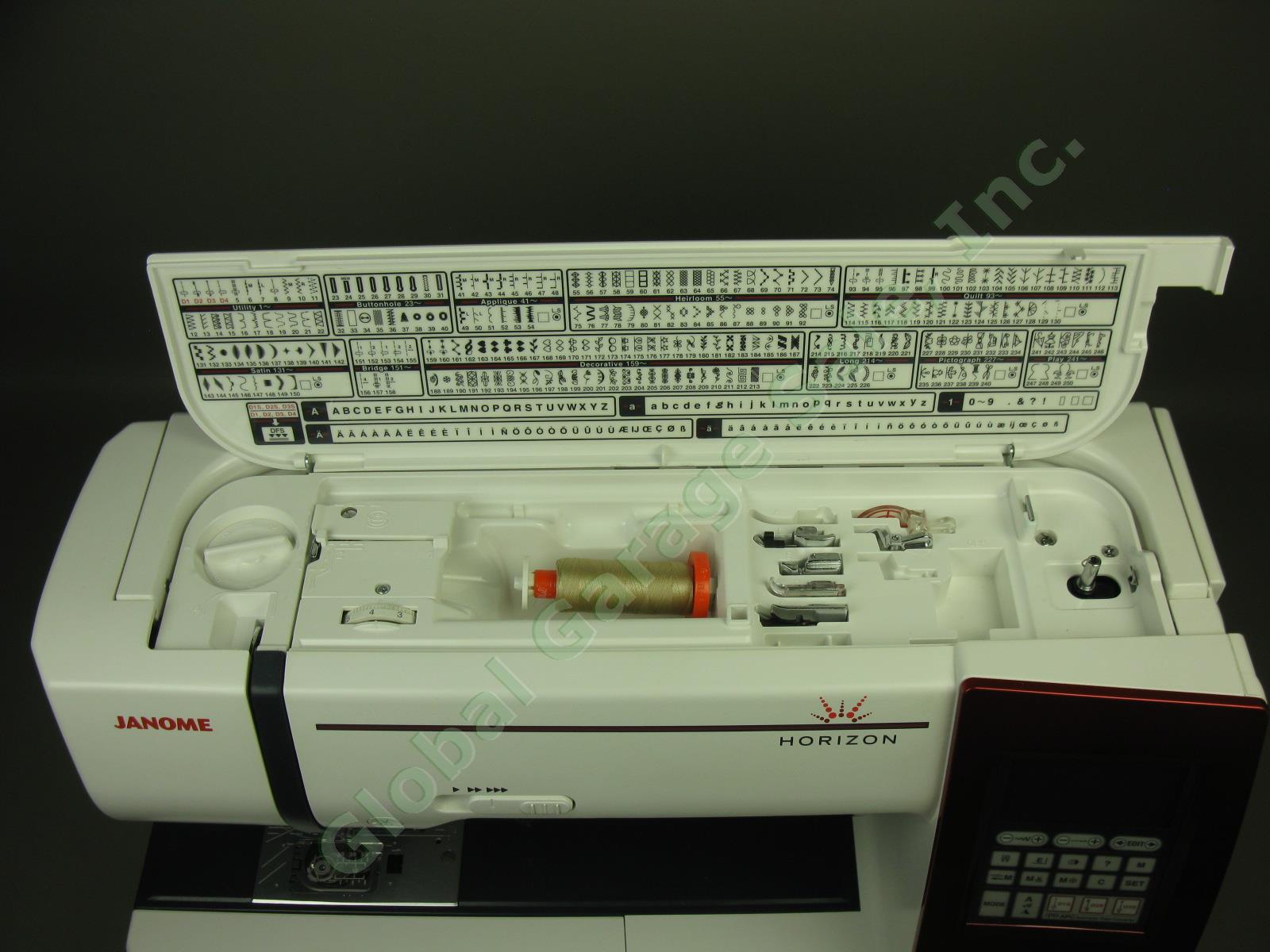 Janome Horizon Memory Craft MC 7700 QCP Sewing Machine Bundle Lot 1 Owner EUC NR 6