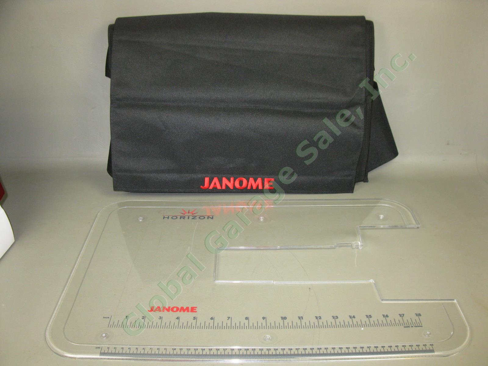 Janome Horizon Memory Craft MC 7700 QCP Sewing Machine Bundle Lot 1 Owner EUC NR 17