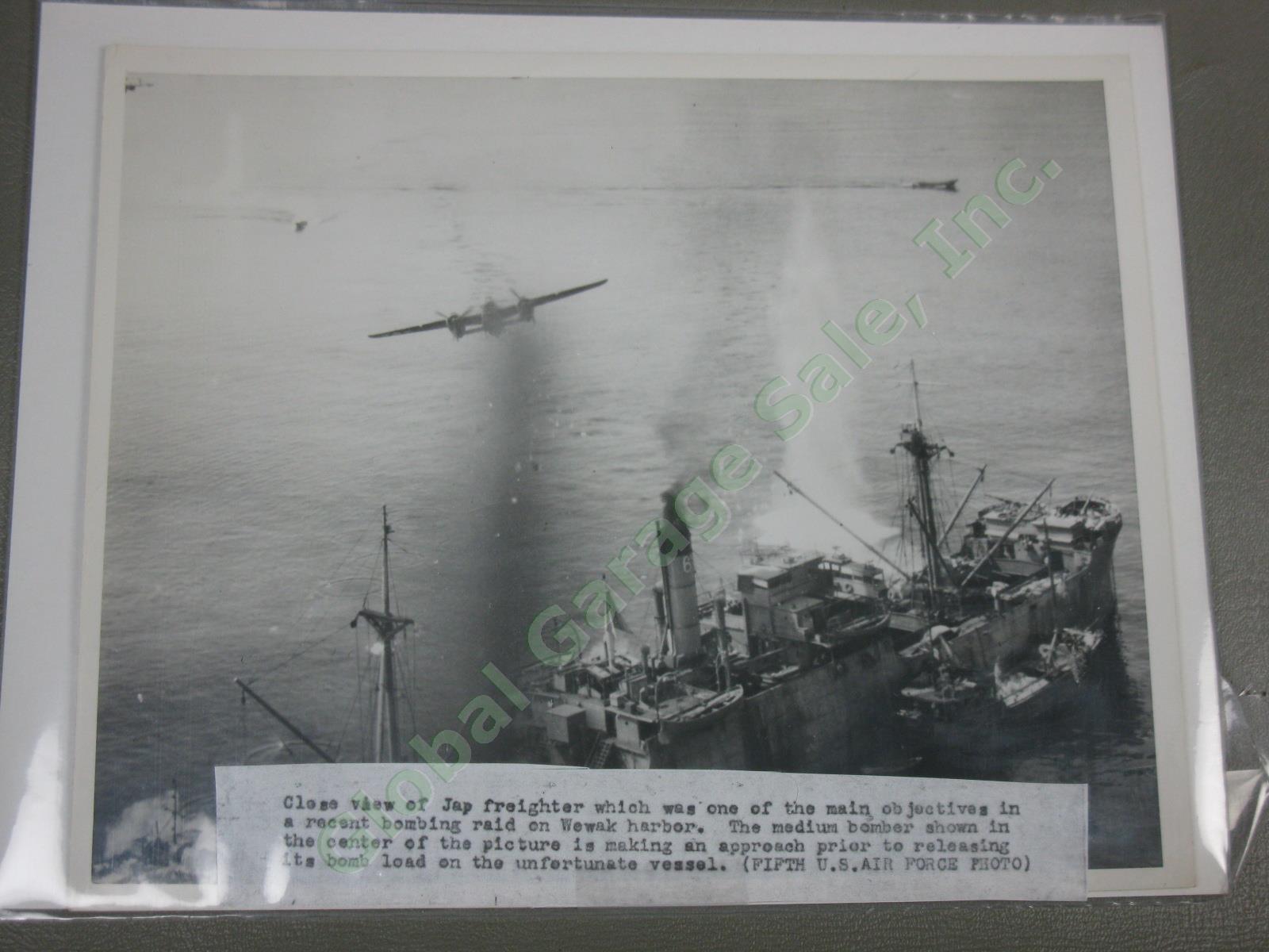 45 WWII US Army Air Force Press Photo Lot Pacific Theater General MacArthur B-25 11