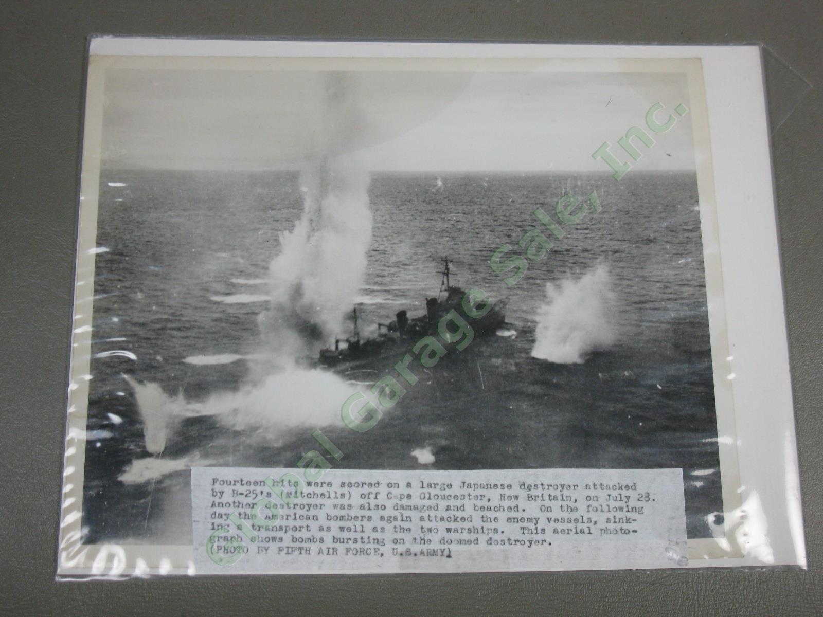 45 WWII US Army Air Force Press Photo Lot Pacific Theater General MacArthur B-25 13