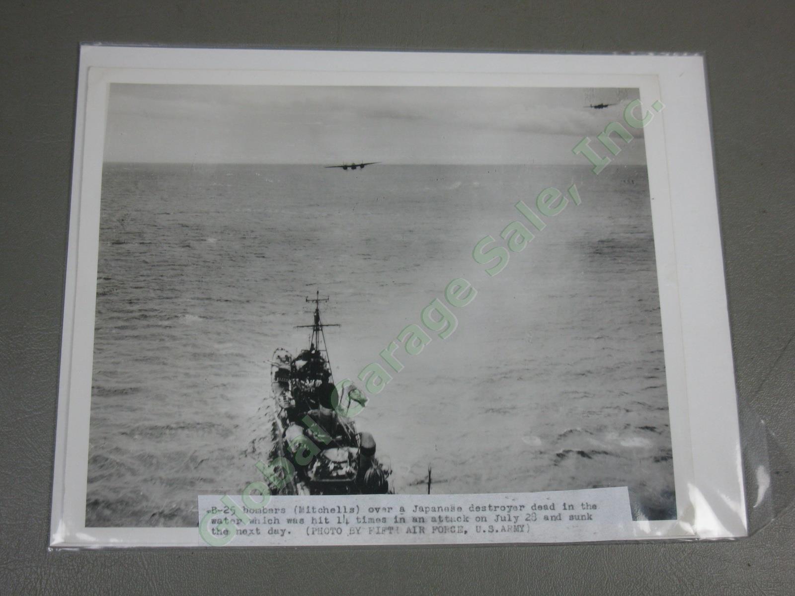 45 WWII US Army Air Force Press Photo Lot Pacific Theater General MacArthur B-25 14