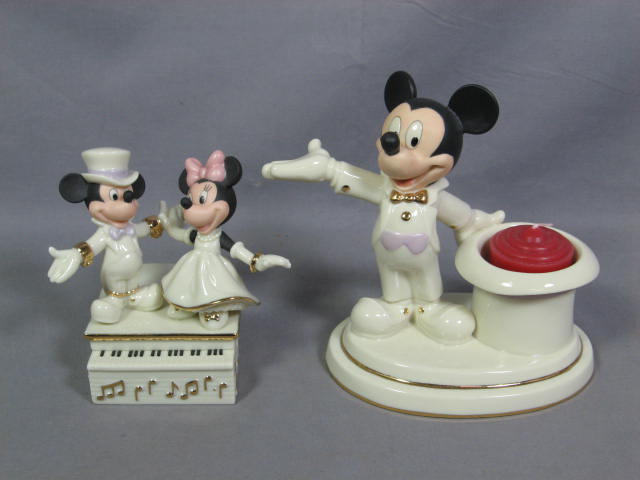4 Lenox Disney Mickey + Minnie Mouse Figurines Lot NR 1
