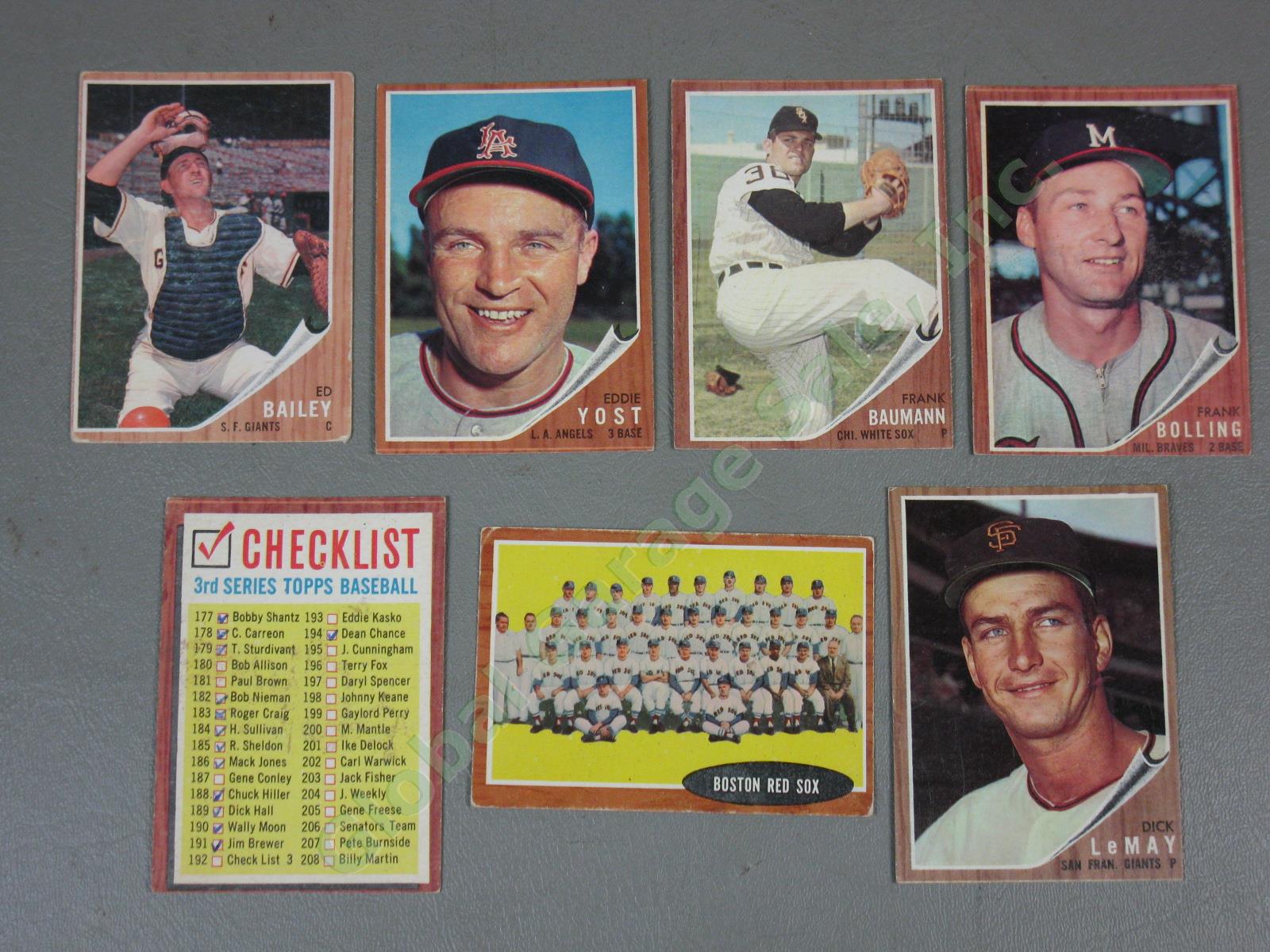 260 Vtg 1960s 1961-64 Topps Baseball Cards Lot Whitey Ford Jim Bunning Rookies + 5