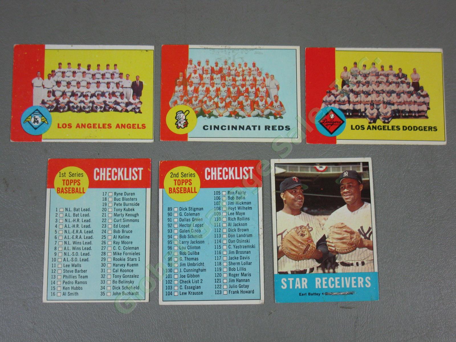 260 Vtg 1960s 1961-64 Topps Baseball Cards Lot Whitey Ford Jim Bunning Rookies + 6