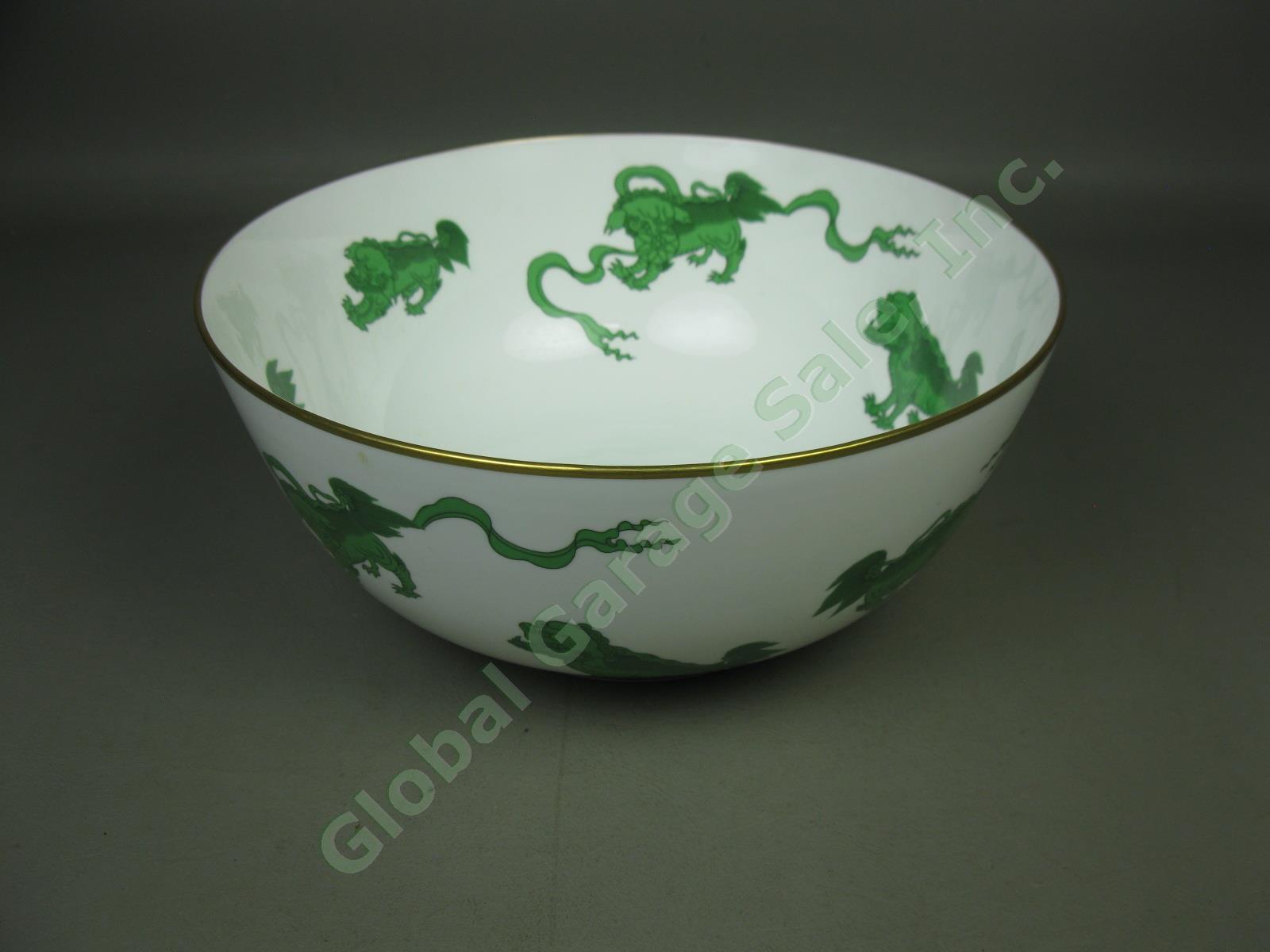 Wedgwood England Chinese Green Tigers Large 10" Vegetable Serving Bowl
