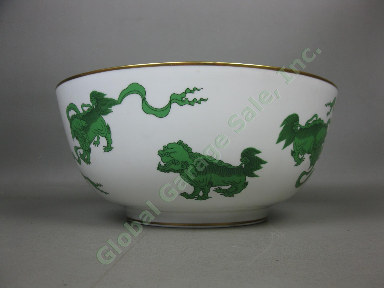 Wedgwood England Chinese Green Tigers Large 10" Vegetable Serving Bowl 2
