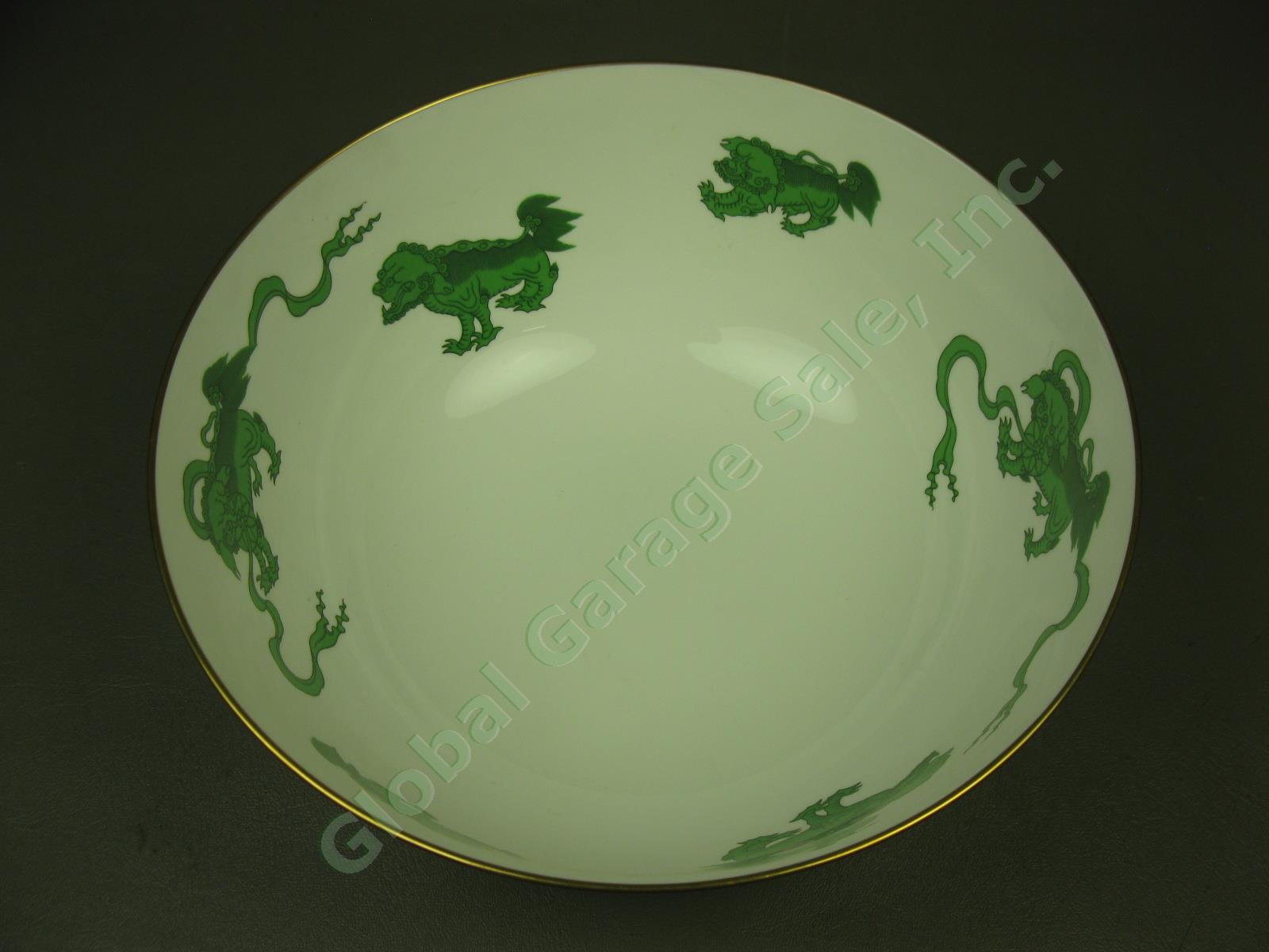 Wedgwood England Chinese Green Tigers Large 10" Vegetable Serving Bowl 3