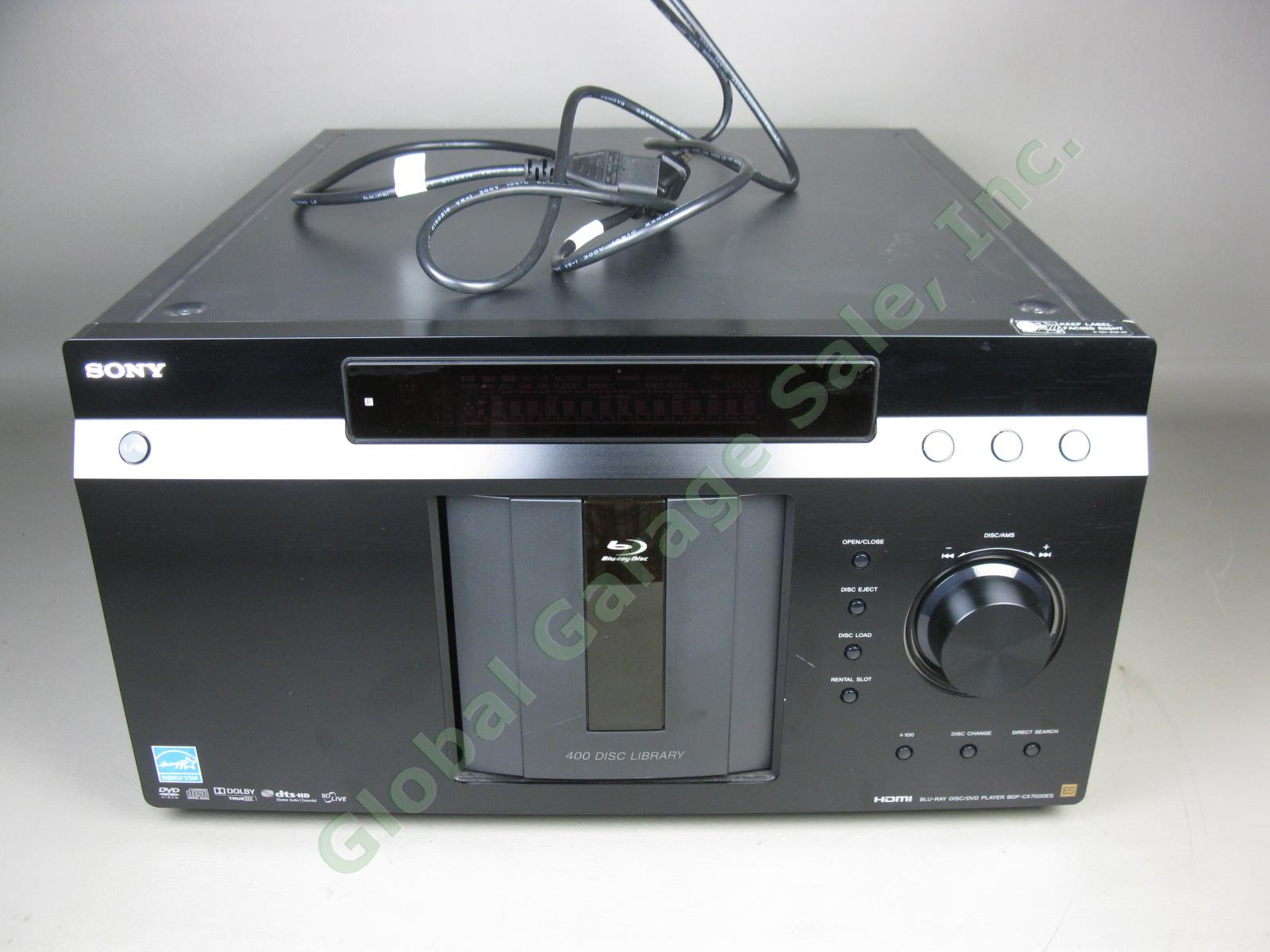 Sony 400-Disc Blu-Ray DVD CD Mega Changer Player HDMI BDP-CX7000ES Tested EUC!!!