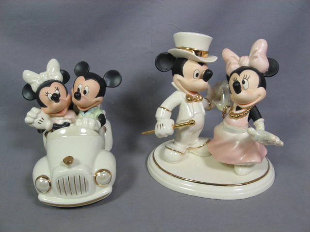 4 Lenox Disney Mickey + Minnie Mouse Figurines Lot NR 5