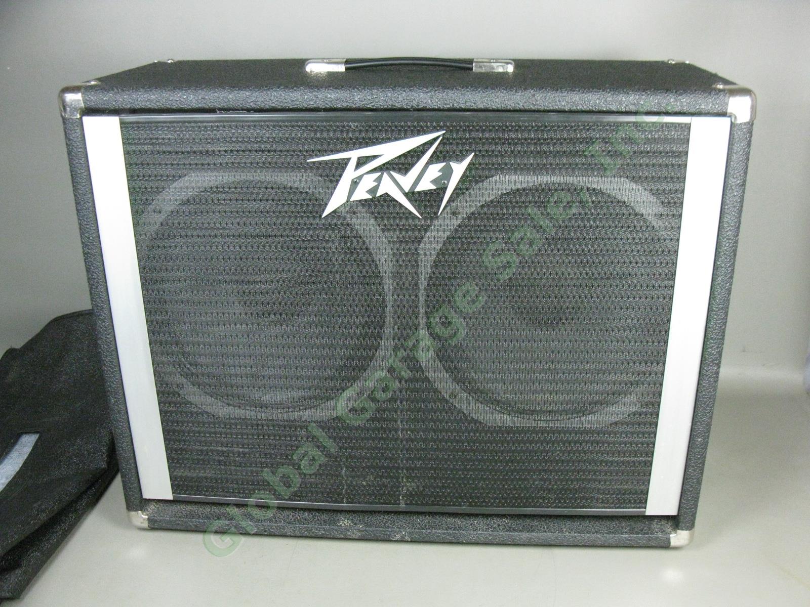 Vtg 1980s Peavey 212 SX Enclosure 2x12" Guitar Amp Speaker Cabinet One Owner