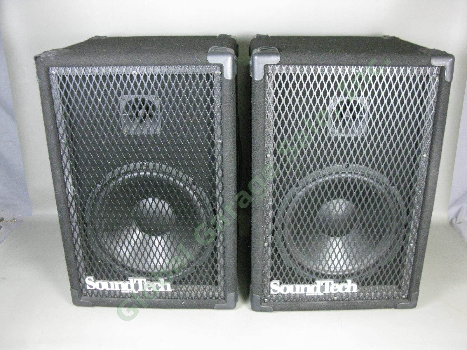 2 Soundtech Model B2X 12" PA Monitor Speakers 110 Watts RMS