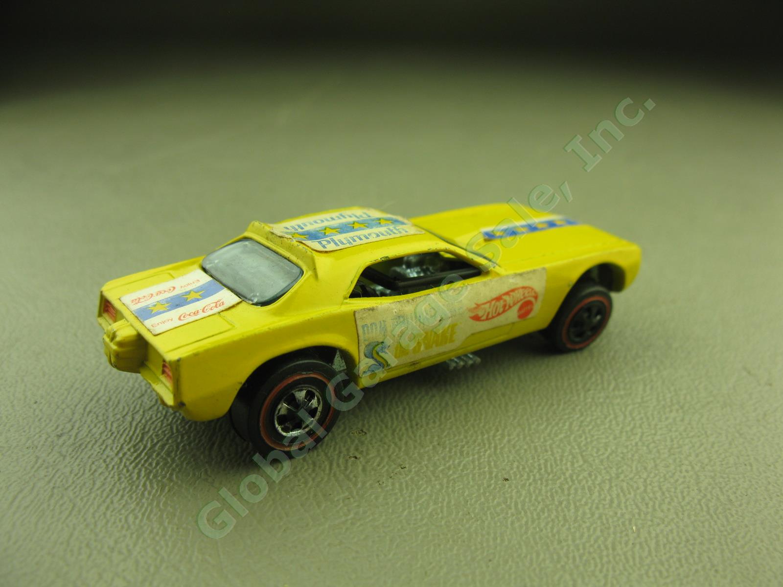 Vtg 1969 Mattel Hot Wheels Redline Mongoose & Snake Funny Car Drag Race Set 6438 12