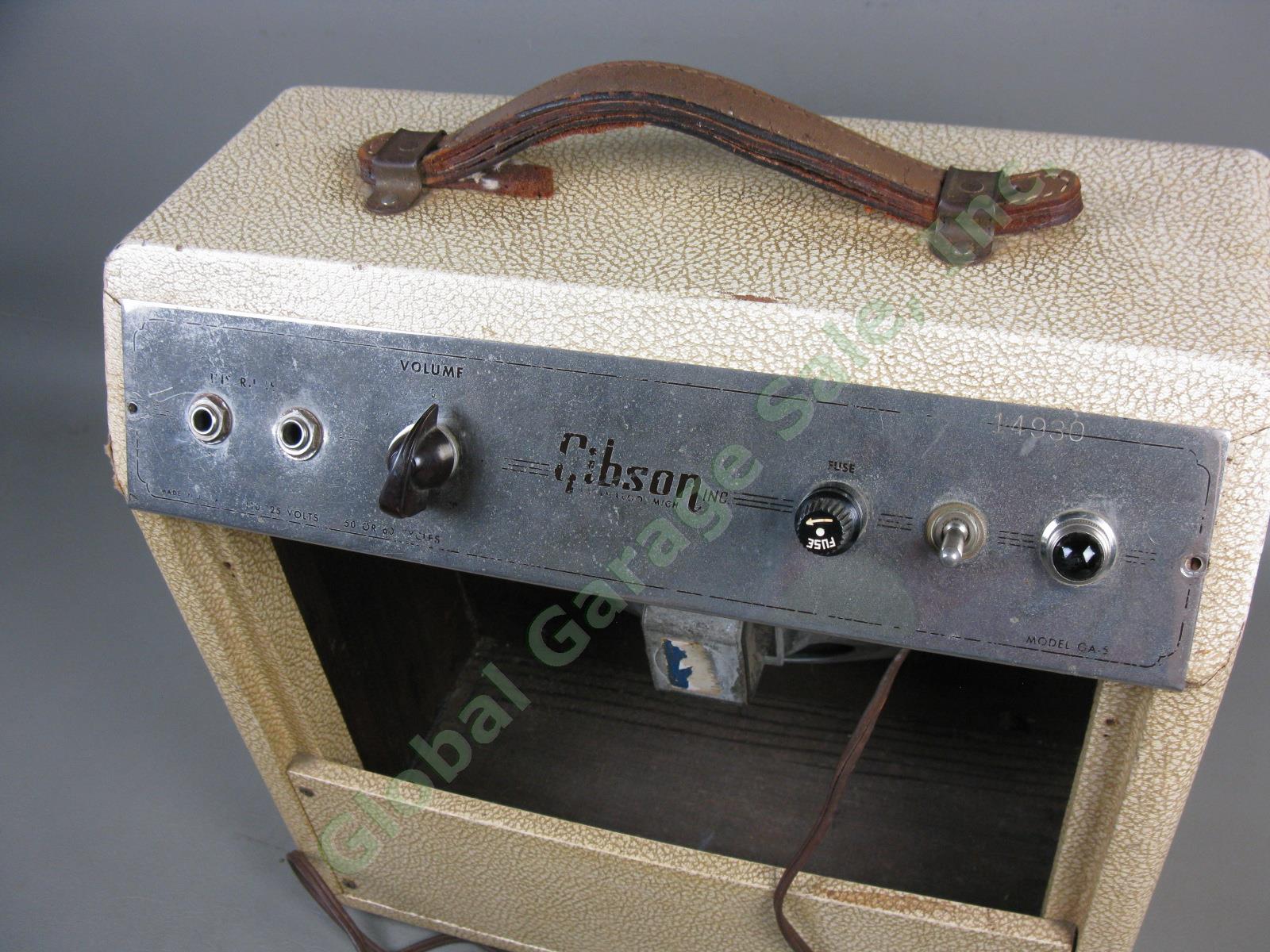 Rare Vtg 1950s Gibson Skylark GA-5 Tube Guitar Amplifier Amp As-Is Parts/Repair 4