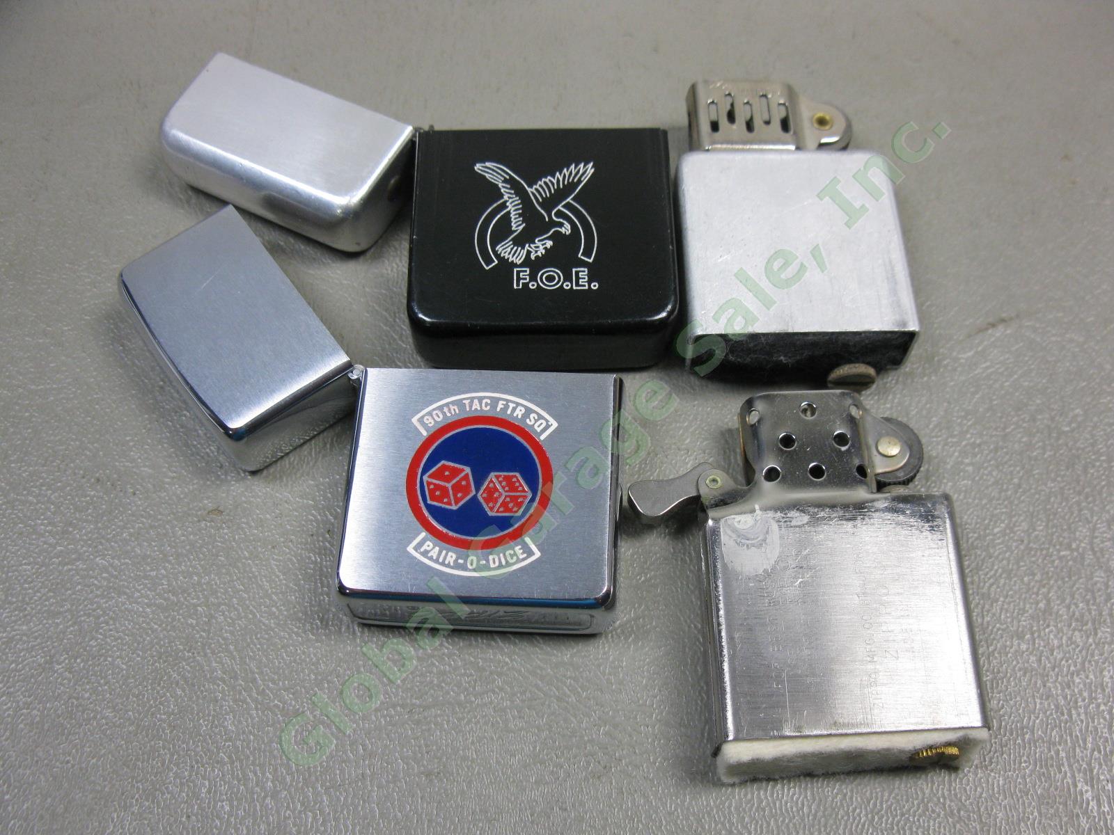 4 Vtg Lighter Lot US USA Army Navy Air Force Military Vietnam WWII Zippo Penguin 3