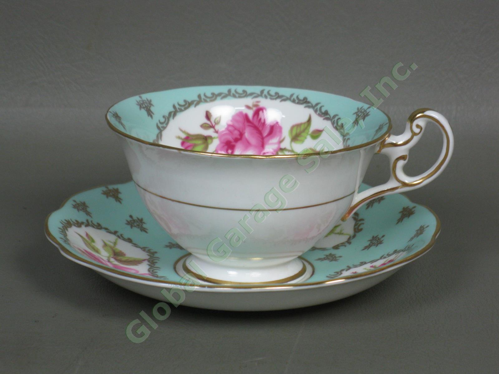 5 Vtg Antique Bone China Tea Cups + Saucers Lot Aynsley Paragon Coalport Foley 4