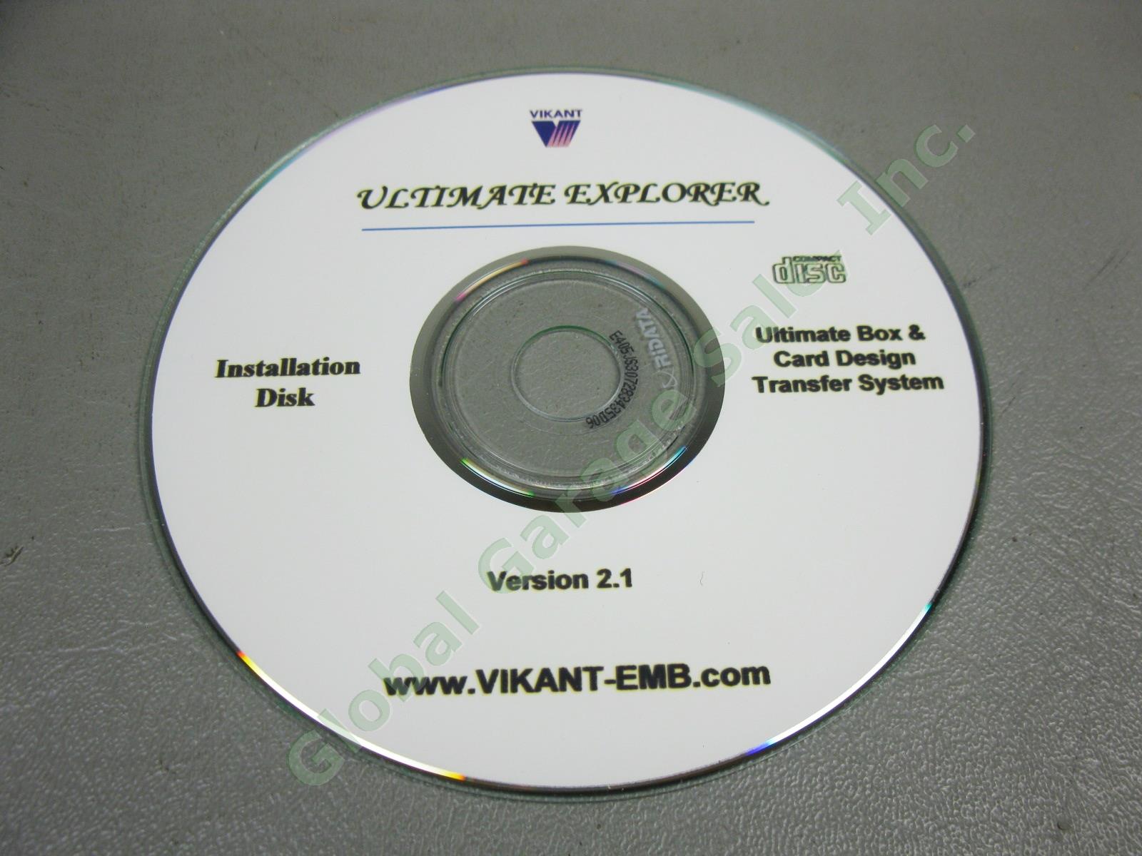 Vikant The Ultimate Box Embroidery Designs USB Transfer System + Card CD-ROM Lot 6