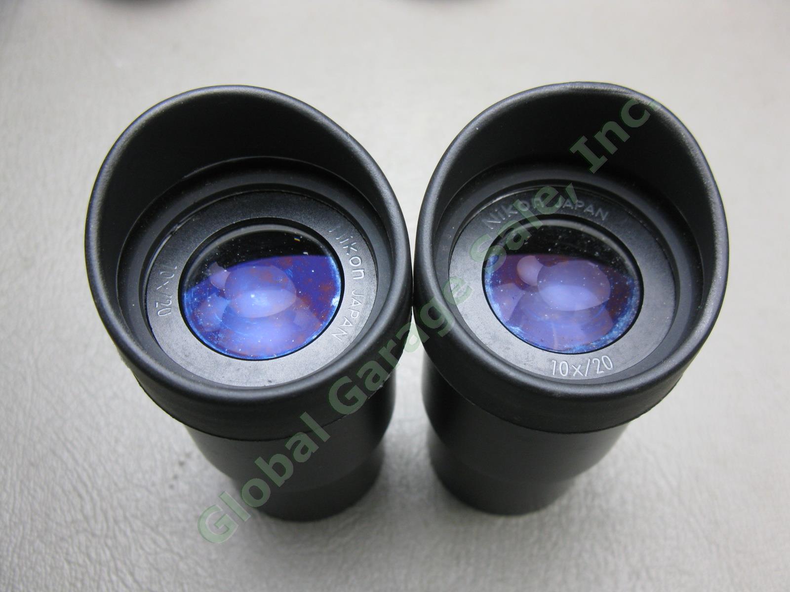 Nikon OBJ.2x Binocular Microscope W/ 10x/20 Eyepieces Stand #217542 No Reserve! 2