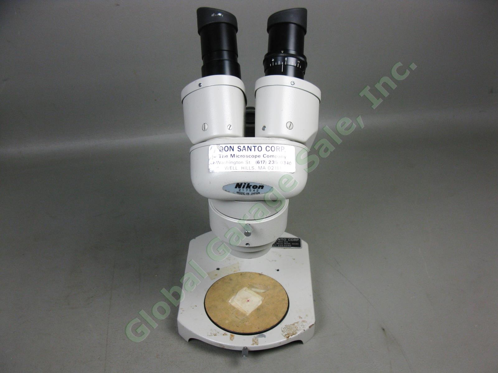 Nikon OBJ.2x Binocular Microscope W/ 10x/20 Eyepieces Stand #217542 No Reserve! 7