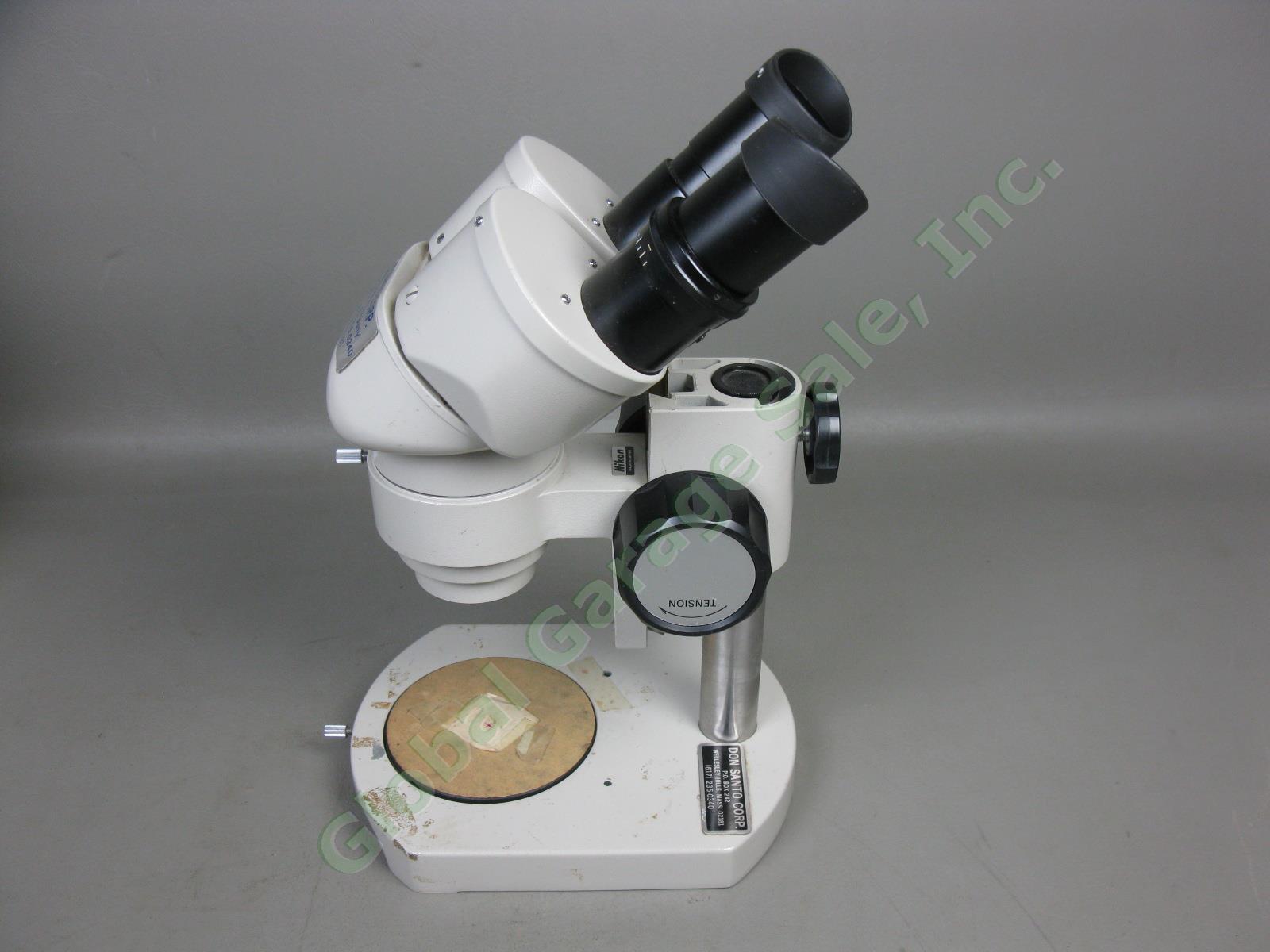 Nikon OBJ.2x Binocular Microscope W/ 10x/20 Eyepieces Stand #217542 No Reserve! 8