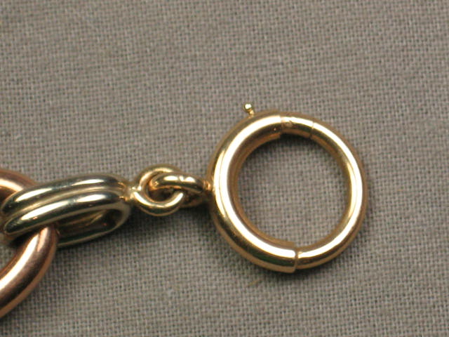 Antique Yellow Rose White Gold Link Bracelet 38.7 grams 5