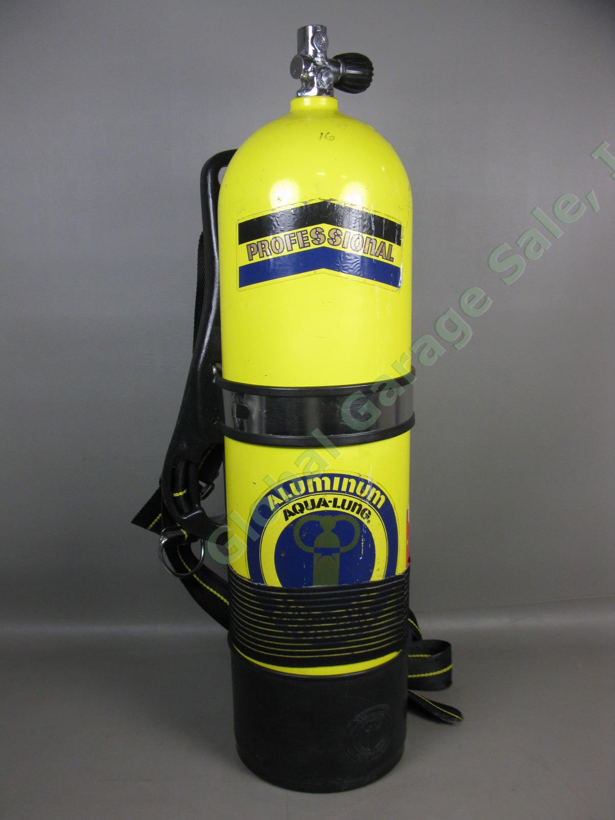 US Divers Aqua Lung 29" Aluminum 80 CF 3000 PSI SCUBA Tank + Backpack Hydro 6/17
