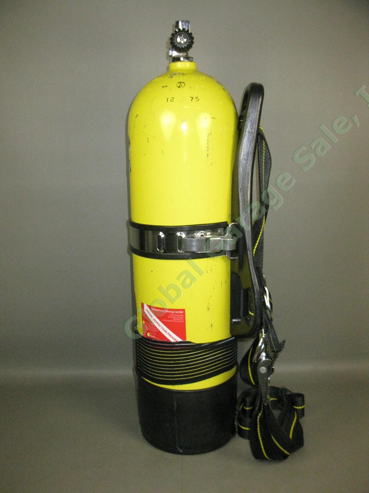 US Divers Aqua Lung 29" Aluminum 80 CF 3000 PSI SCUBA Tank + Backpack Hydro 6/17 1