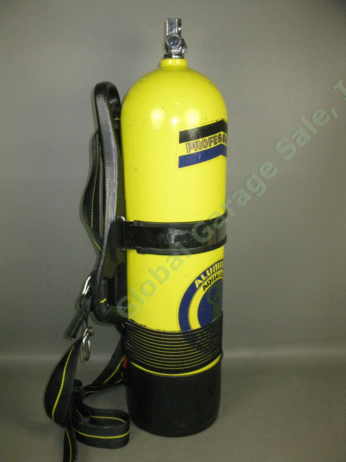 US Divers Aqua Lung 29" Aluminum 80 CF 3000 PSI SCUBA Tank + Backpack Hydro 6/17 4
