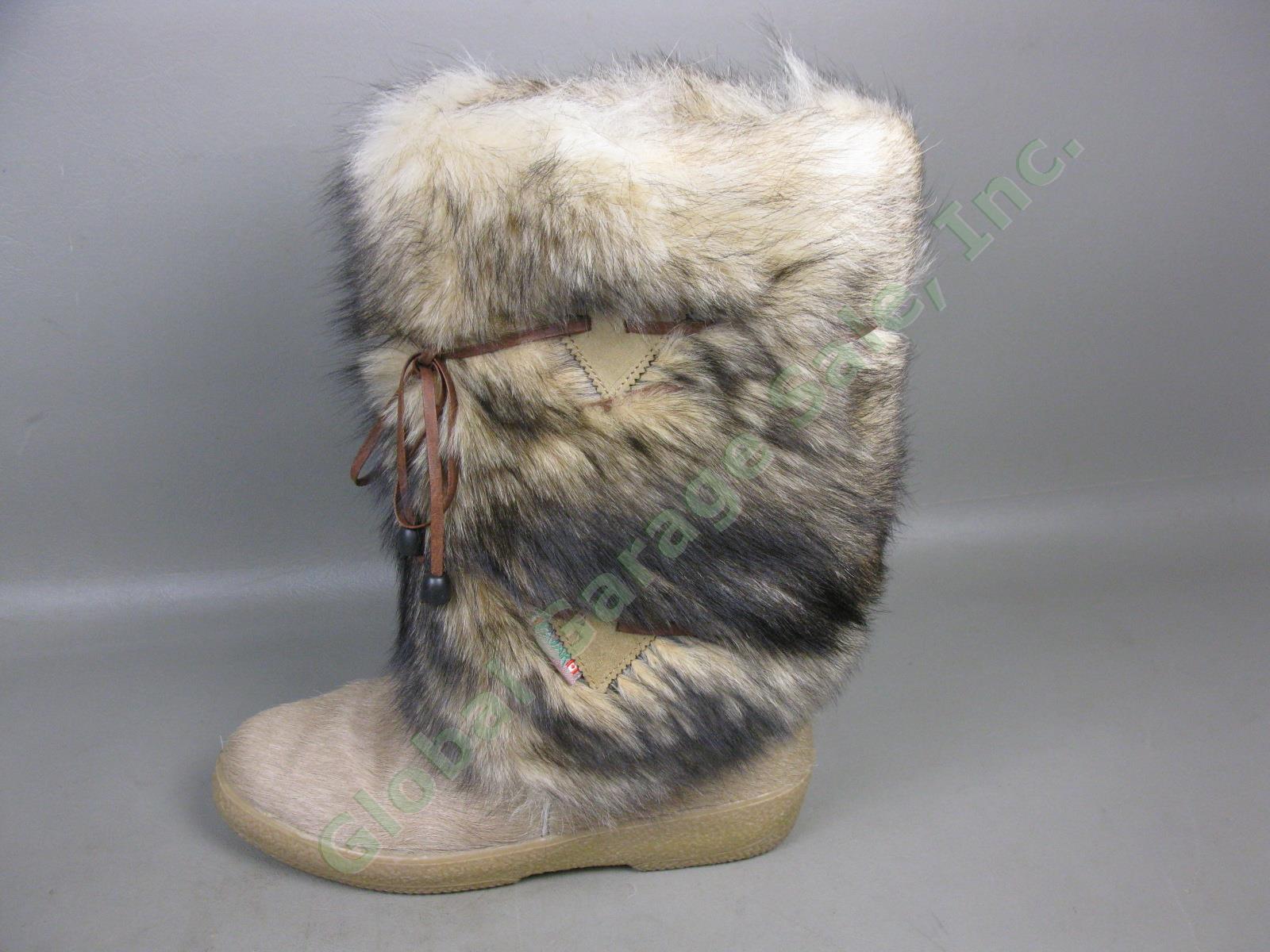 Pajar Fur Winter Boots US Size 10 EU EUR 40 Italy Calf Fox Goat Rabbit Excellent 1