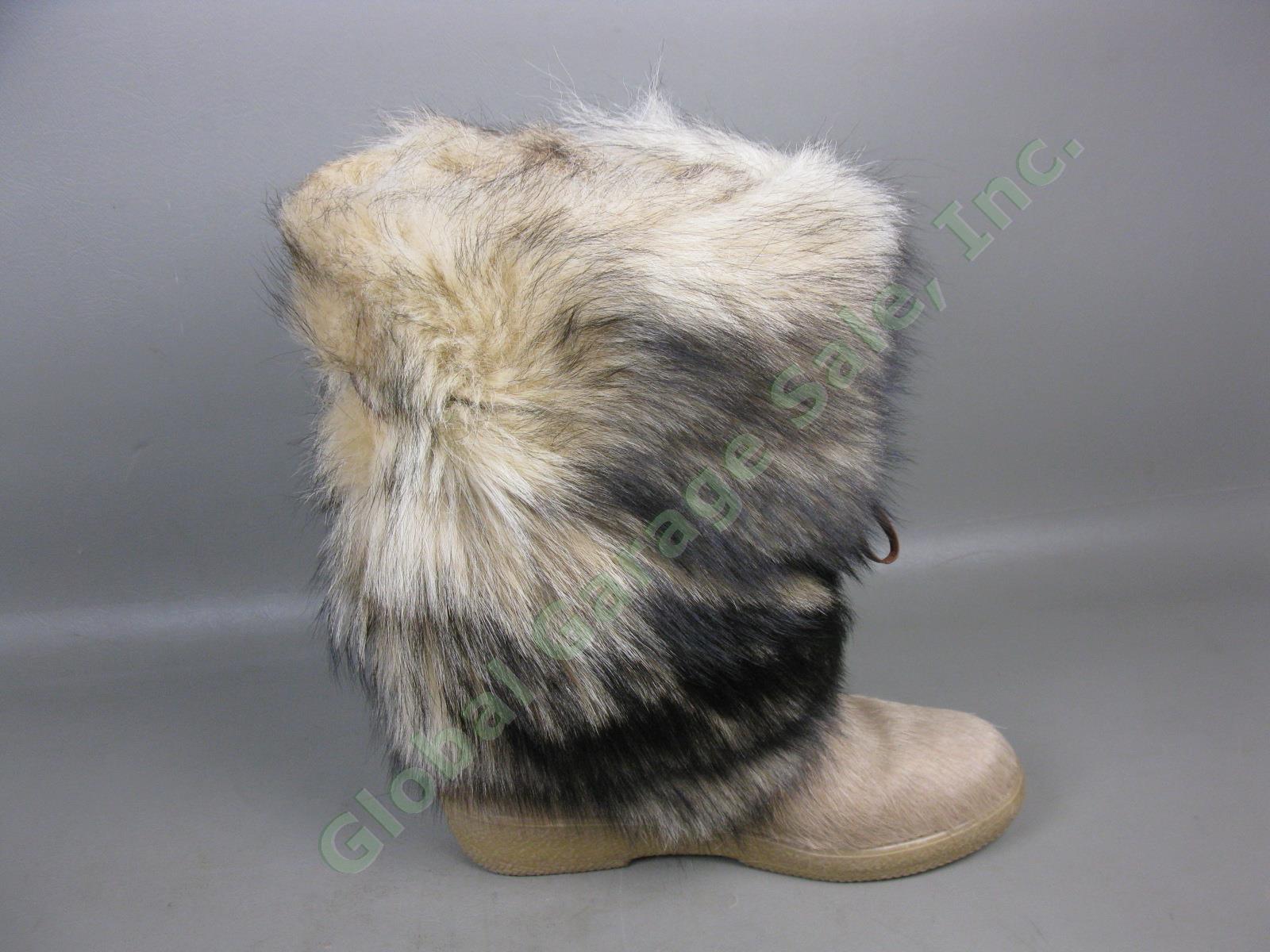 Pajar Fur Winter Boots US Size 10 EU EUR 40 Italy Calf Fox Goat Rabbit Excellent 2