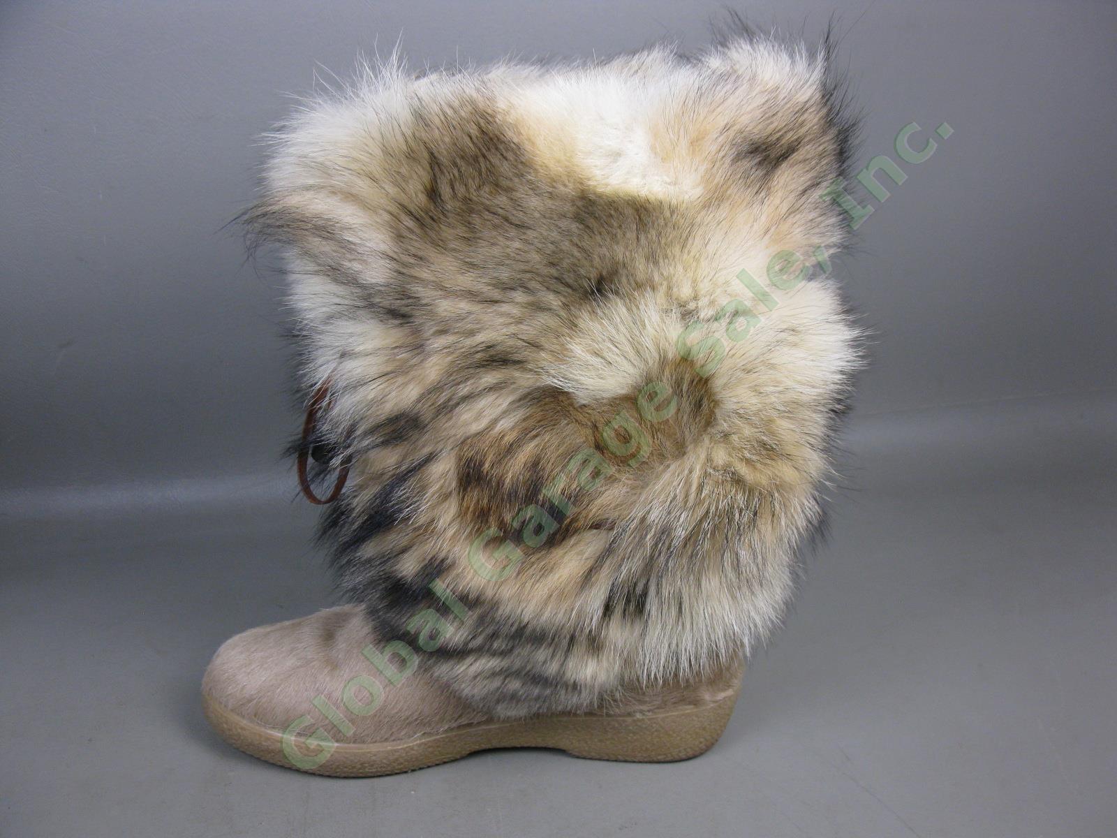 Pajar Fur Winter Boots US Size 10 EU EUR 40 Italy Calf Fox Goat Rabbit Excellent 3