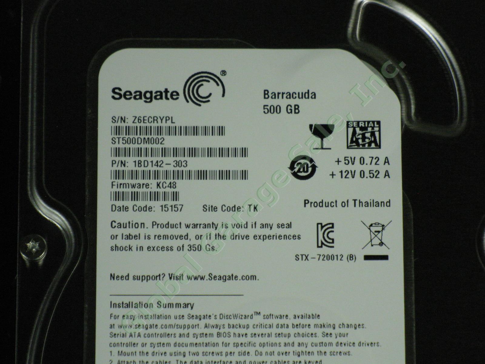 10 NEW Seagate Barracuda 500GB 7200RPM 3.5" HDD Hard Drives Lot ST500DM002 NR! 1