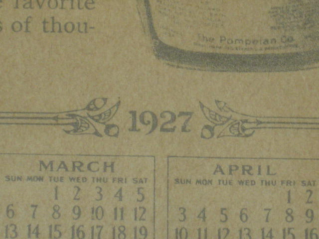 Antique 1927 Rolf Armstrong Print Calendar The Bride NR 10