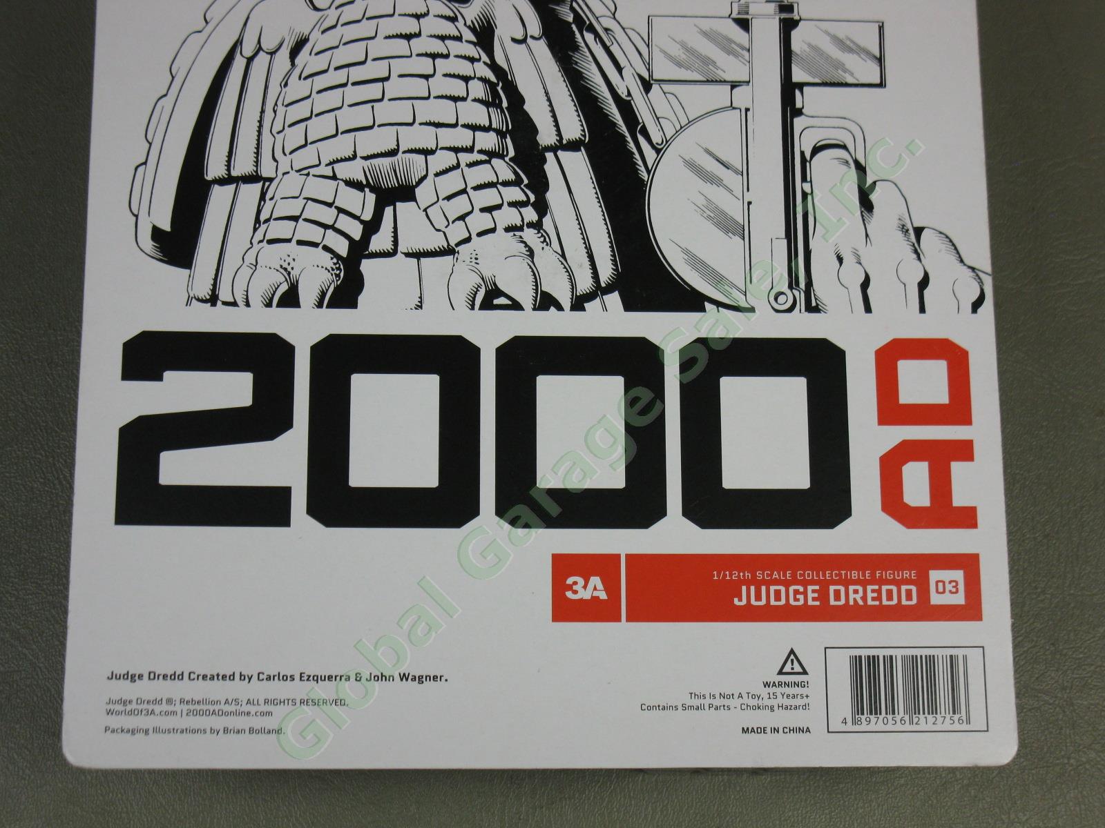 3A 2000AD Judge Dredd 1/12 Scale Action Figure Sealed On Card MOC Carded NR! 9