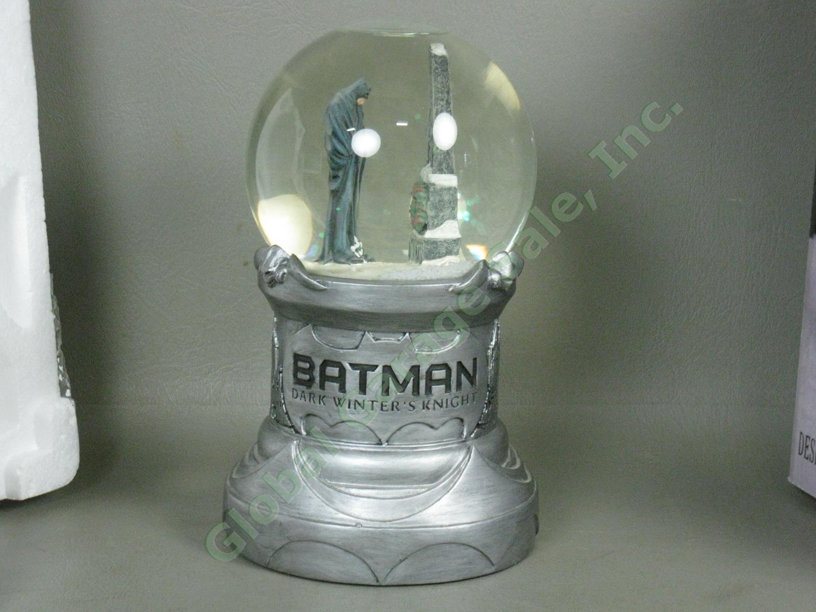 NIB 1999 DC Direct Ltd Ed Batman Dark Winters Knight Porcelain Snow Globe w/COA 1