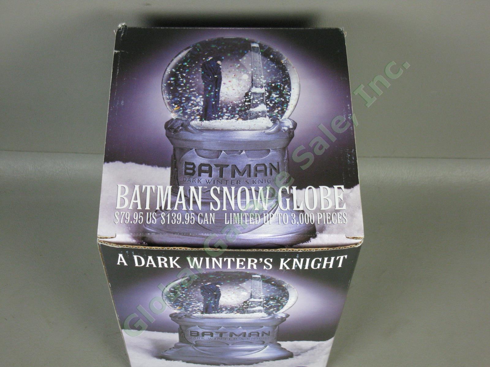 NIB 1999 DC Direct Ltd Ed Batman Dark Winters Knight Porcelain Snow Globe w/COA 6
