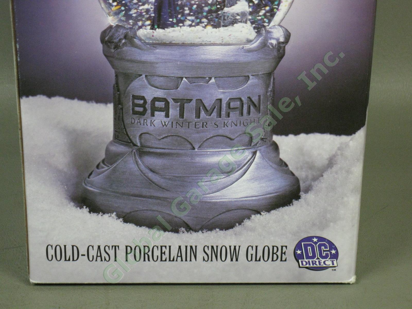 NIB 1999 DC Direct Ltd Ed Batman Dark Winters Knight Porcelain Snow Globe w/COA 7