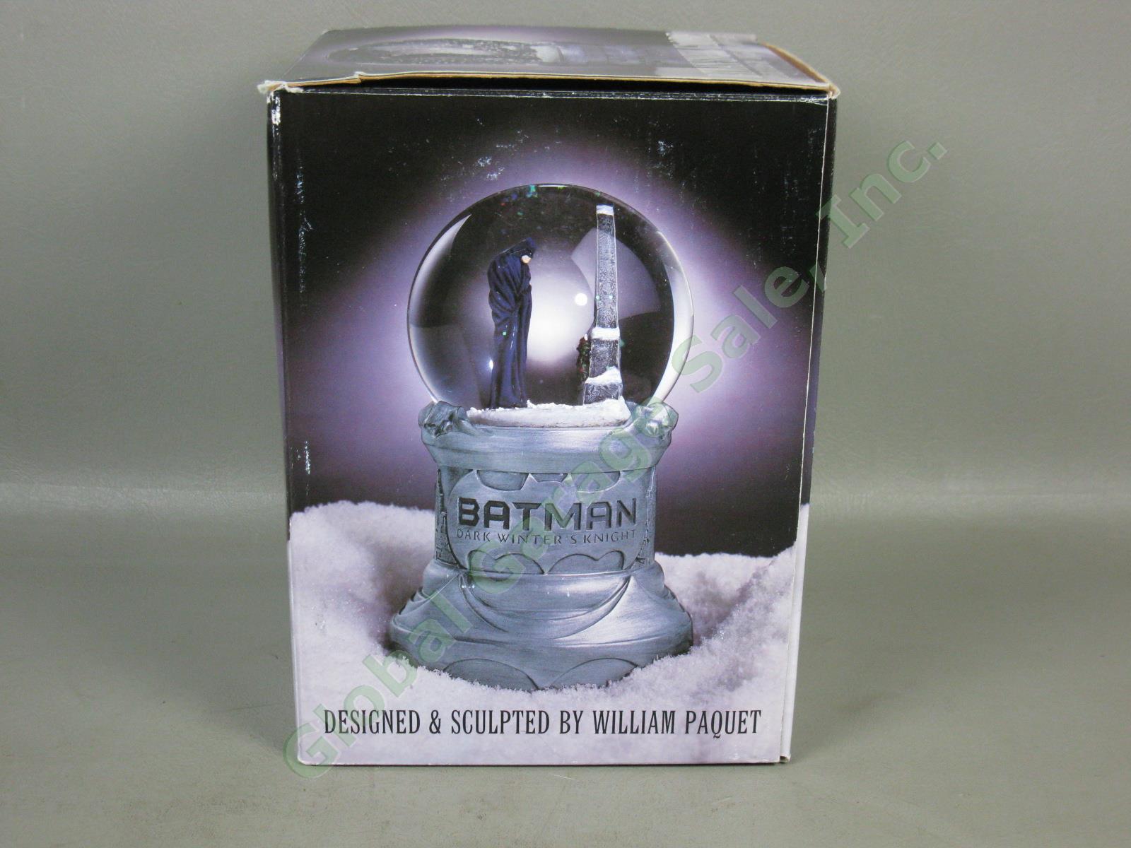 NIB 1999 DC Direct Ltd Ed Batman Dark Winters Knight Porcelain Snow Globe w/COA 9